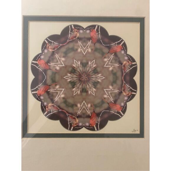 New Cardinal Mandala Photograph Artwork Wall Hanging - Picture 2 of 4